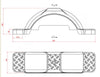 2x POLYETHYLENE MUDGUARD + 2 x HEAVY DUTY BRACKET FRAME TO SUIT 13"& 14" WHEELS