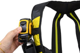 TOOL BELT PADDED SUSPENDERS/HARNESS WITH 4 X LOOPS, MAGNETIC PAD & DETACHABLE MOBILE PHONE BAG.