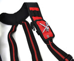 TOOL BELT PADDED SUSPENDERS/HARNESS WITH 4 X LOOPS, MAGNETIC PAD & DETACHABLE MOBILE PHONE BAG.