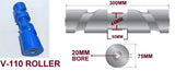 KEEL-300MM SELF CENTERING POLYETHYLENE ROLLER WITH SUPER HEAVY-DUTY BRACKET &19MM SHAFT FOR BOAT TRAILERS