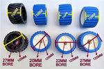 WOBBLE ROLLER- BLUE WITH BORE SIZE 20/22/27 COMES WITH WASHER & SPLIT PIN