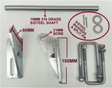 Keel Roller Super Heavy-Duty 3 Hole Bracket For Boat Trailers With 16mm Shaft.