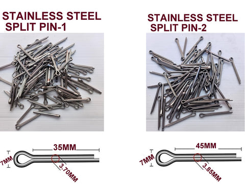 STAINLESS STEEL- M12-NYLOC NUTS/ SPLIT PIN & WASHERS