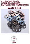 STAINLESS STEEL- M12-NYLOC NUTS/ SPLIT PIN & WASHERS