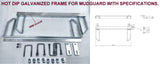 2x POLYETHYLENE MUDGUARD + 2 x HEAVY DUTY BRACKET FRAME TO SUIT 13"& 14" WHEELS