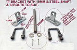 KEEL ROLLER-300MM SELF CANTERING WITH ‘T’ BRACKET & ‘U’ BOLTS.