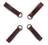 Tool Belt Suspender 4"(Inch) leather loops X (4-Piece Set) (Brown or Black)