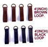 Tool Belt Suspender 4"(Inch) leather loops X (4-Piece Set) (Brown or Black)