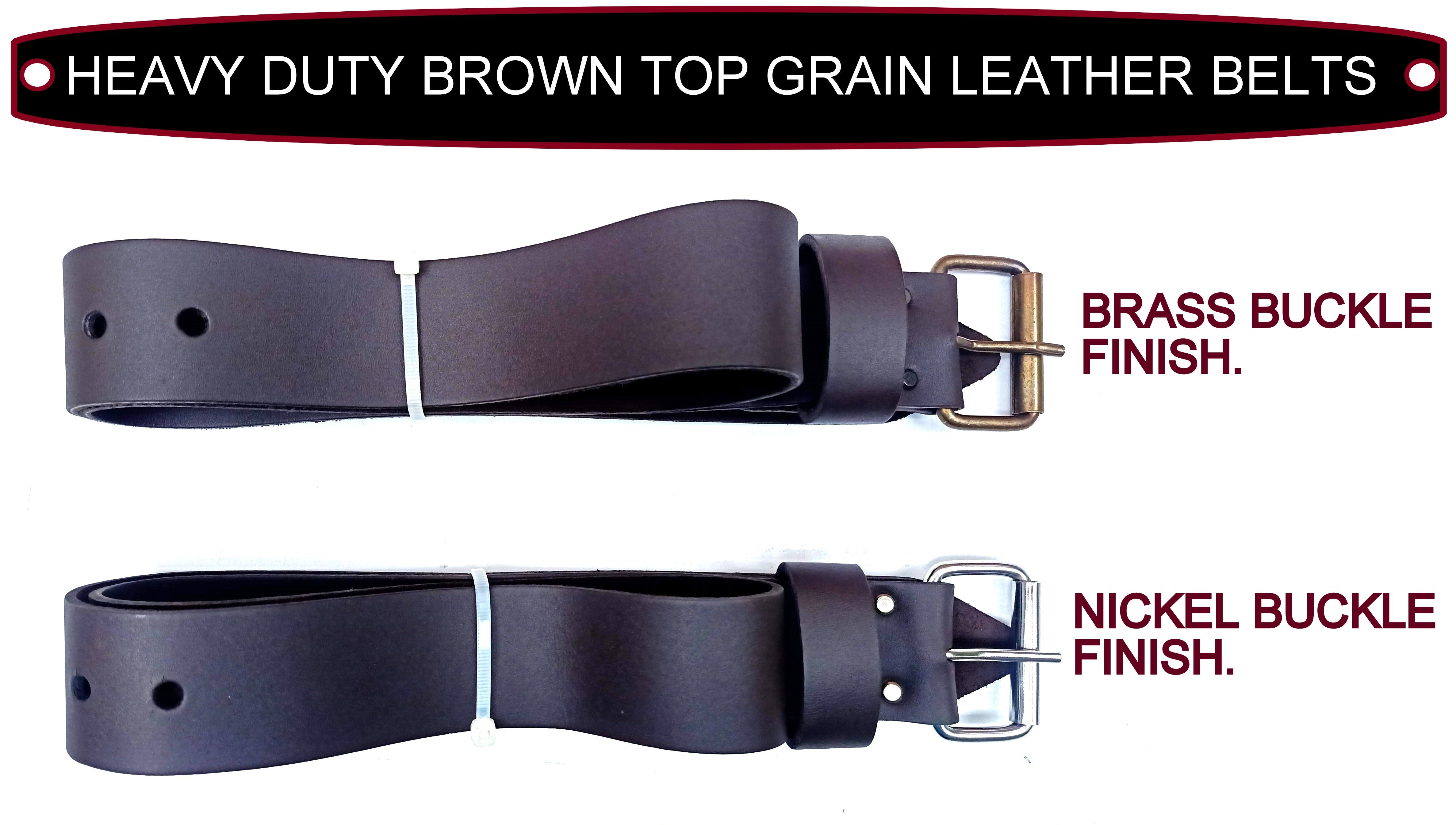 The Belt - Brown Grain, Brass Buckle