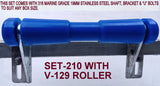 KEEL-300MM ROLLER WITH SUPER HEAVY-DUTY WITH 3 HOLE BRACKET WITH 19MM SHAFT.