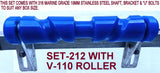 KEEL-300MM ROLLER WITH SUPER HEAVY-DUTY WITH 3 HOLE BRACKET WITH 19MM SHAFT.