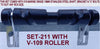 KEEL-300MM ROLLER WITH SUPER HEAVY-DUTY WITH 3 HOLE BRACKET WITH 19MM SHAFT.