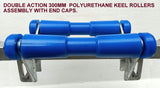 DOUBLE ACTION SUPER HEAVY-DUTY 3 HOLE BRACKET WITH POLYURETHANE ROLLERS FOR BOAT