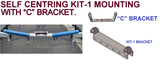 BOAT TRAILER GLIDER KIT - SELF CENTRING KIT -1 OR KIT-2 WITH POLYURETHANE ROLLER WITH 19MM SHAFT & "C" BRACKET FOR MEDIUM TO SMALL BOATS