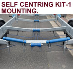 BOAT TRAILER GLIDER KIT - SELF CENTRING KIT -1 OR KIT-2 WITH POLYETHYLENE ROLLER & 3 HOLE BRACKET MEDIUM SIZE BOATS.