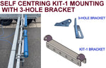 BOAT TRAILER GLIDER KIT - SELF CENTRING KIT -1 OR KIT-2 WITH POLYURETHANE ROLLER AND 19MM SHAFT  & 3 -HOLE BRACKET FOR LARGE AND MEDIUM BOATS.