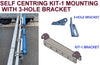 BOAT TRAILER GLIDER KIT - SELF CENTRING KIT -1 OR KIT-2 WITH POLYETHYLENE ROLLER & 3 HOLE BRACKET MEDIUM SIZE BOATS.