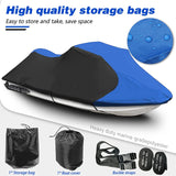 Jet Ski Cover Waterproof Marine Grade 600D Heavy Duty Black/Blue (Two seaters) .