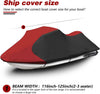 Jet Ski Cover Waterproof Marine Grade 600D Heavy Duty Red/Black (Two seaters) .