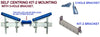 BOAT TRAILER GLIDER KIT - SELF CENTRING KIT -1 OR KIT-2 WITH POLYETHYLENE ROLLER & 3 HOLE BRACKET MEDIUM SIZE BOATS.