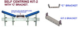 BOAT TRAILER GLIDER KIT - SELF CENTRING KIT -1 OR KIT-2 WITH POLYURETHANE ROLLER WITH 19MM SHAFT & "C" BRACKET FOR MEDIUM TO SMALL BOATS