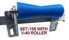 BOAT TRAILER GLIDER KIT - SELF CENTRING KIT -1 OR KIT-2 WITH POLYETHYLENE ROLLER & 3 HOLE BRACKET MEDIUM SIZE BOATS.