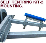 BOAT TRAILER GLIDER KIT - SELF CENTRING KIT -1 OR KIT-2 WITH POLYETHYLENE ROLLER & 3 HOLE BRACKET MEDIUM SIZE BOATS.