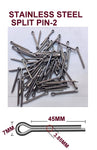 STAINLESS STEEL- M12-NYLOC NUTS/ SPLIT PIN & WASHERS