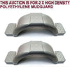 POLYETHYLENE MUDGUARD X 2 FOR 13' Or 14" WHEELS