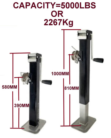SQUARE JOCKEY STAND 5000LBS OR 2267KG  FOR TRAILERS