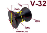 KEEL POLYURETHANE ROLLERS FOR BOAT TRAILERS-WITH 'C' BRACKET