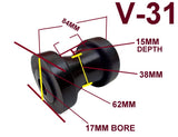 KEEL ROLLERS FOR BOAT TRAILERS WITH 16MM STAINLESS STEEL SHAFT