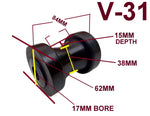 KEEL POLYURETHANE ROLLERS FOR BOAT TRAILERS-WITH 'C' BRACKET